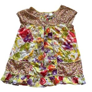 Harve Benard Casual Purple Yellow blouse top